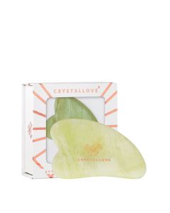 Crystallove Płytka do masażu twarzy Gua Sha z Jadeitu Akcesoria do masażu twarzy